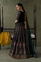 Load image into Gallery viewer, Teal Blue Velvet Lehenga Suit – 3 Piece