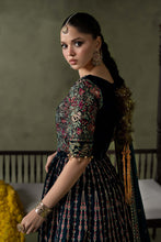 Load image into Gallery viewer, Teal Blue Velvet Lehenga Suit – 3 Piece
