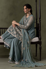 Load image into Gallery viewer, Sea Green Embroidered Net Suit – 3 Piece