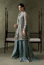 Load image into Gallery viewer, Sea Green Embroidered Net Suit – 3 Piece