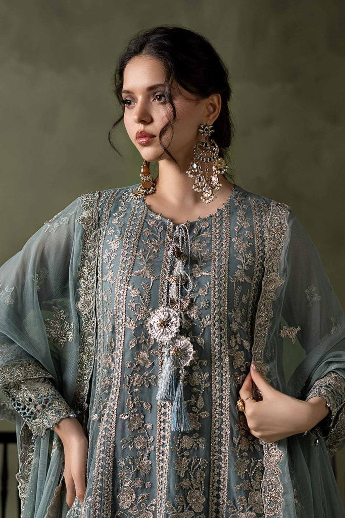 Sea Green Embroidered Net Suit – 3 Piece