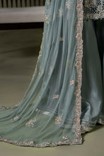 Load image into Gallery viewer, Sea Green Embroidered Net Suit – 3 Piece