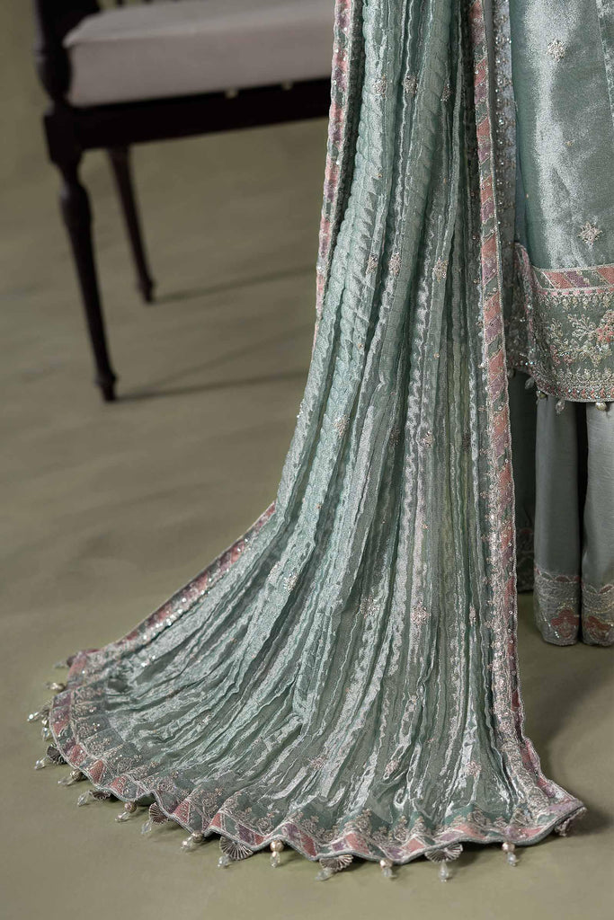 Light Blue Zari Tissue Embroidered Suit – 3 Piece