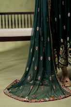 Load image into Gallery viewer, Green Velvet Embroidered Angrakha Suit – 3 Piece