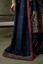 Load image into Gallery viewer, Dark Blue Embellished Raw Silk Suit – 3 Piece
