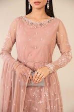 Load image into Gallery viewer, Pink 3 Piece Embroidered Net Suit
