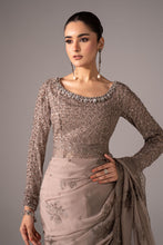 Load image into Gallery viewer, Embroidered Chiffon Saree with Blouse and Petticoat – Grey