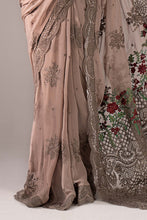 Load image into Gallery viewer, Embroidered Chiffon Saree with Blouse and Petticoat – Grey