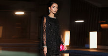 Load image into Gallery viewer, Maria.B 3 Piece Embroidered Net Suit in Black