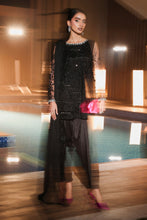 Load image into Gallery viewer, Maria.B 3 Piece Embroidered Net Suit in Black