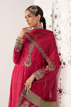 Load image into Gallery viewer, 3 Piece Embroidered Raw Silk Suit for Women – Pink