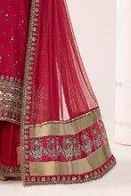 Load image into Gallery viewer, 3 Piece Embroidered Raw Silk Suit for Women – Pink