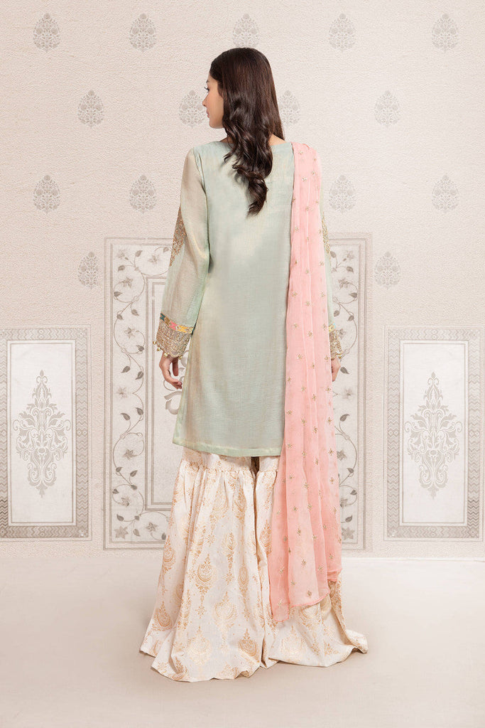 Green Masori 3 Piece Embroidered Suit