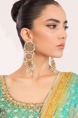 Onyx Cascade - White Earrings