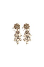 Load image into Gallery viewer, Onyx Cascade - White Earrings