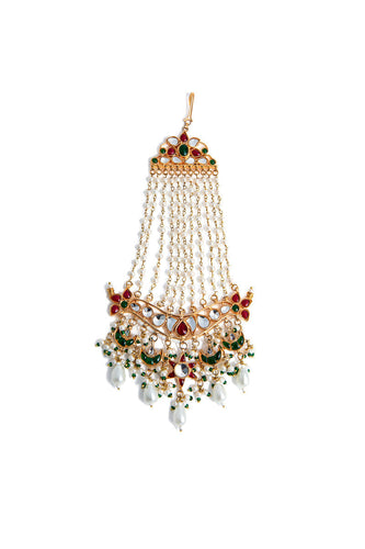 Kundan Pearl Drop Jhoomar - Multi Jewelry