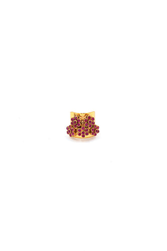 Handmade Bezel Mini Stone - Red Ring