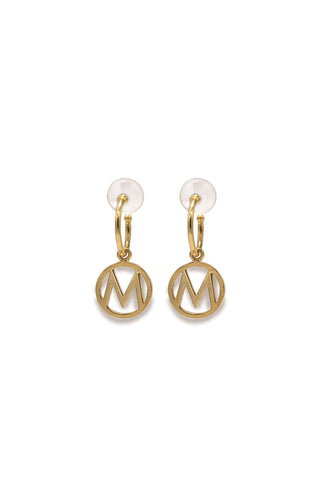 Signature Logo Hoop Finish - Gold Studs