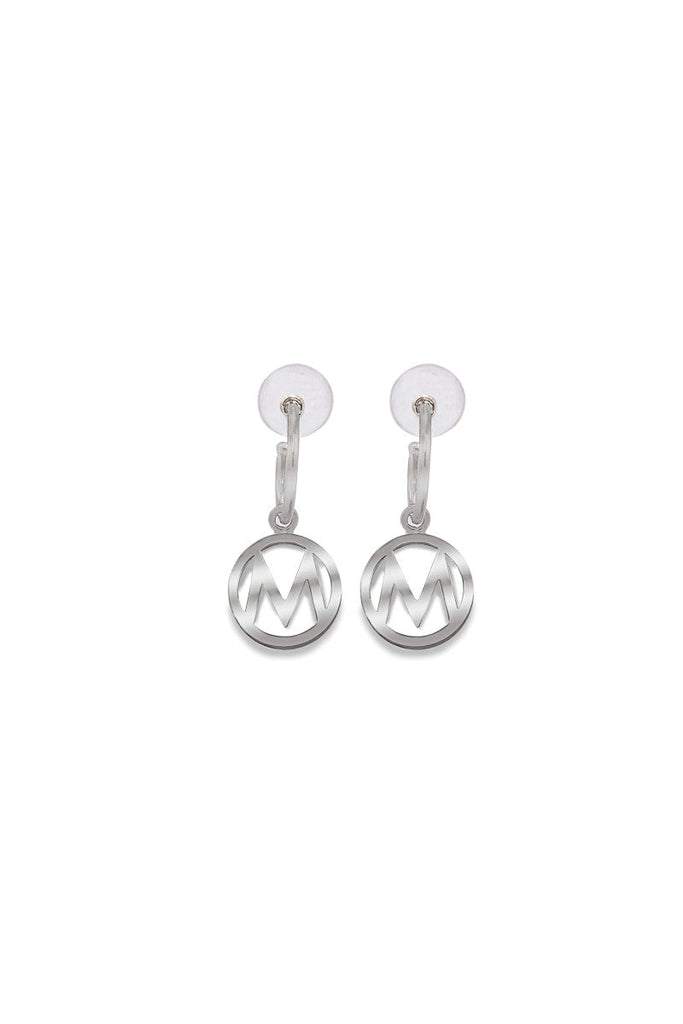 Signature Logo Hoop Design - White Studs