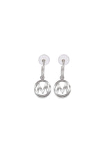 Load image into Gallery viewer, Signature Logo Hoop Design - White Studs