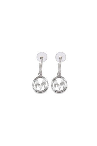 Signature Logo Hoop Design - White Studs
